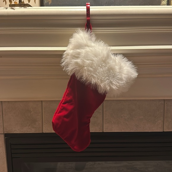 Other - Red Velvet and faux fur Christmas Stocking